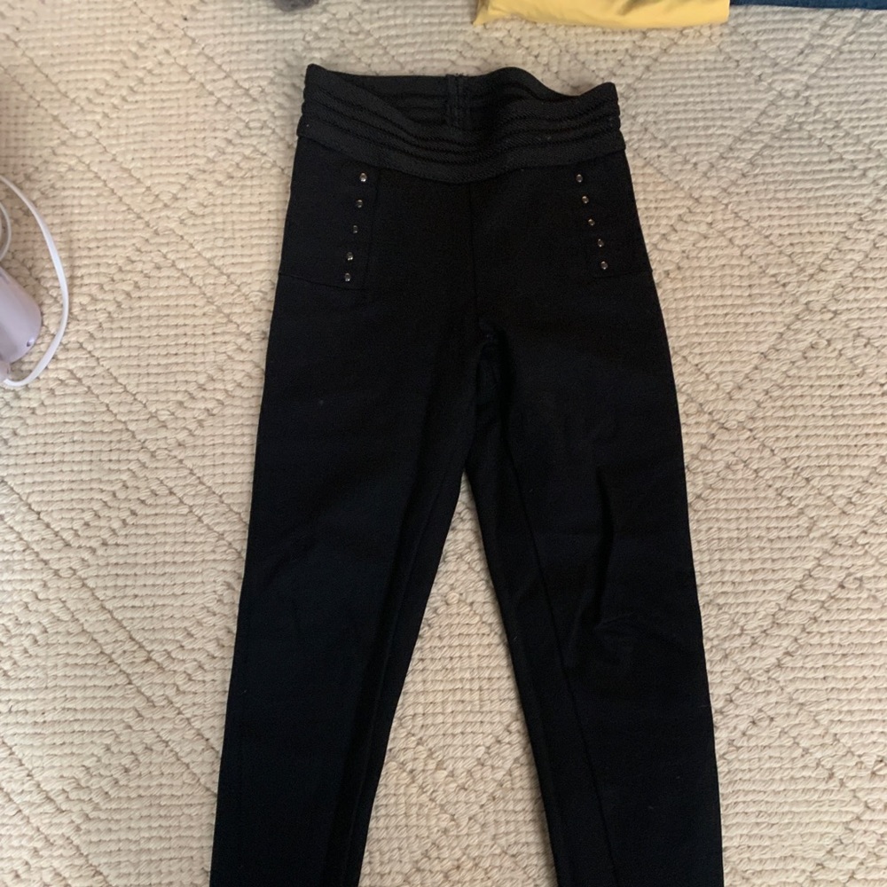 Zara Basic Black Tights Stretch Small - image 1